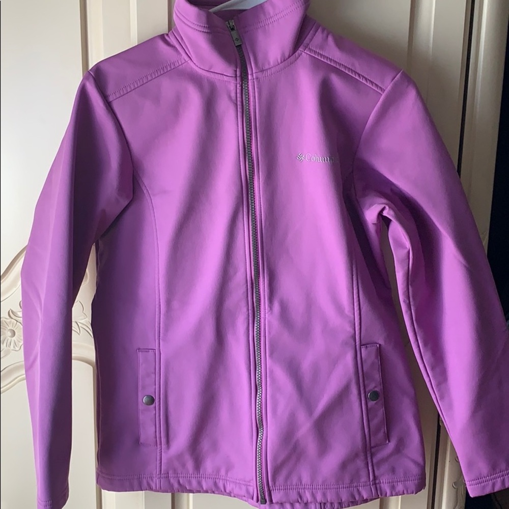 Columbia soft shell jacket - pinkish/purple color.